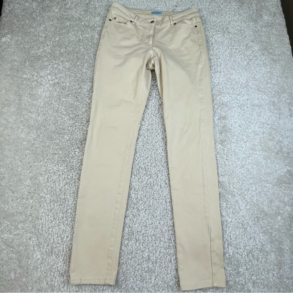 J McLaughlin Cream Skinny Jeans size 4